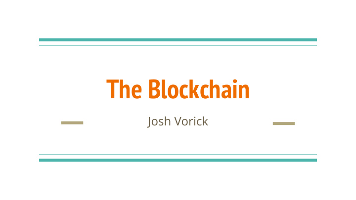 the blockchain