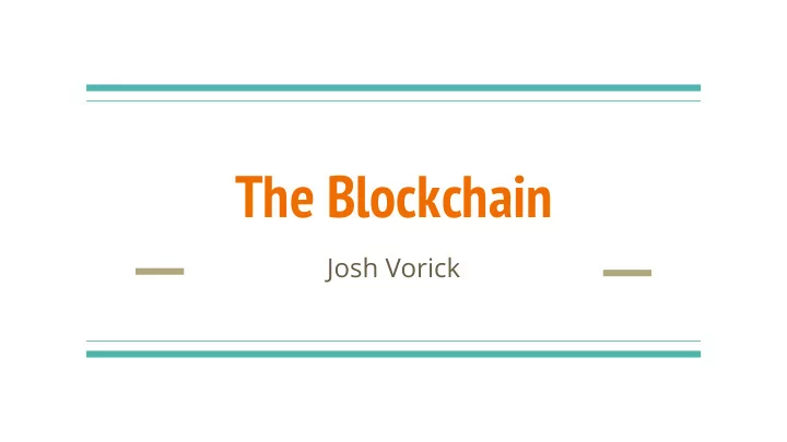 the blockchain