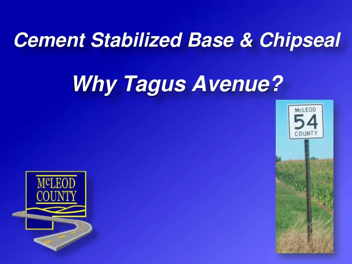 why tagus avenue hist ory cr 54