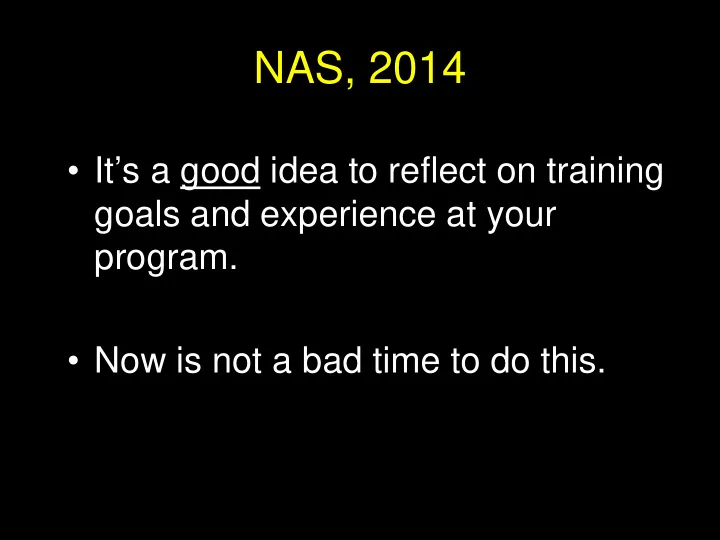 nas 2014