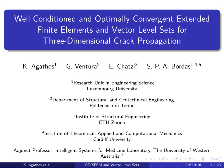 well conditioned and optimally convergent extended finite