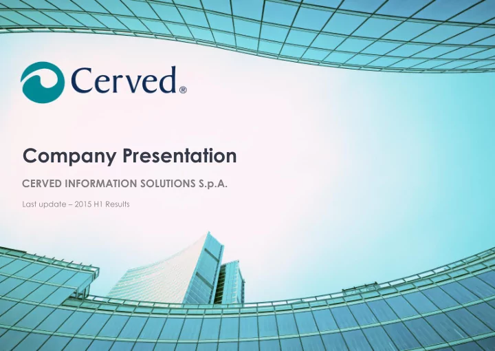 company presentation