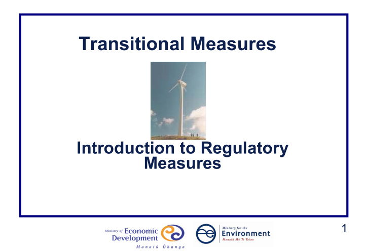 transitional measures