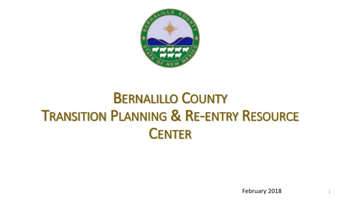 transitioning from jail to community