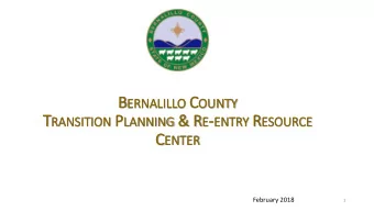 TRANSITIONING FROM JAIL TO COMMUNITY    MDC releases approximately 60 individuals/day; 420/week;
