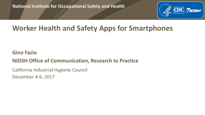 worker health and safety apps for smartphones