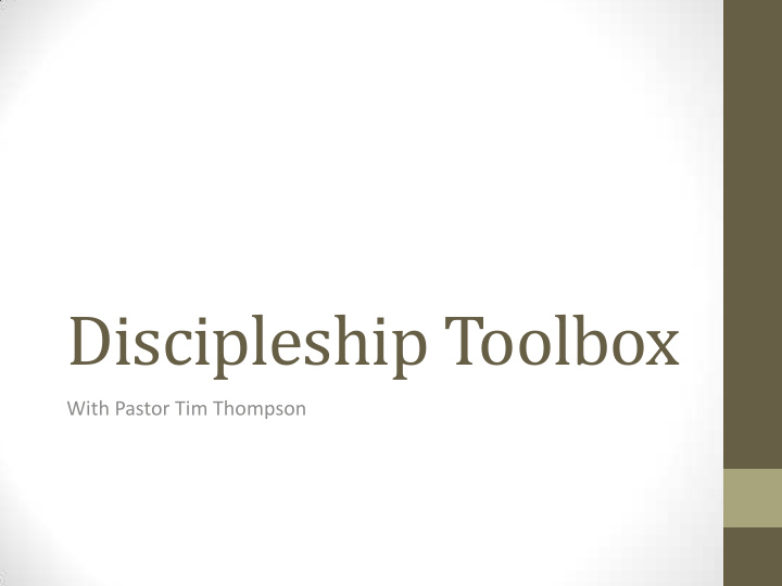 discipleship toolbox