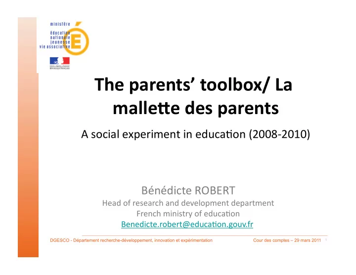 the parents toolbox la malle3e des parents
