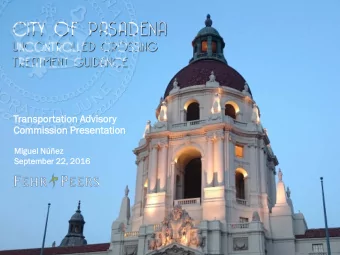 Transpo  portat  ation A  Advisory  Commissio  ission P  Prese  sentatio  ion  Miguel  l Ne