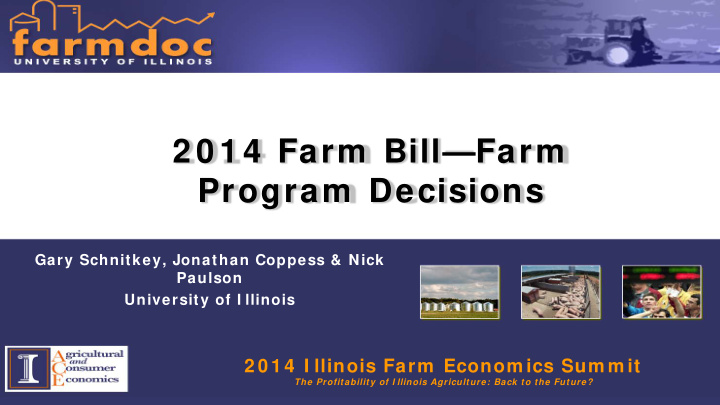 2 0 1 4 farm bill farm program decisions