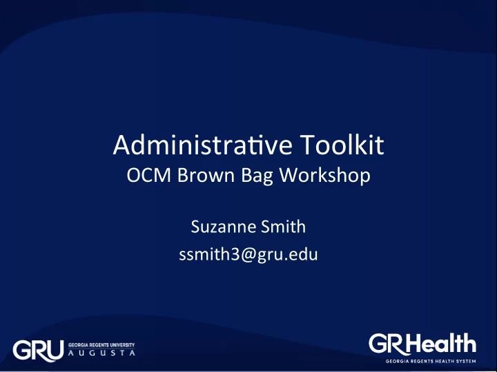 administra ve toolkit