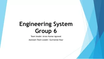 Group 6  Team leader: Arnav Kumar Agrawal  Assistant Team Leader: Gurniamat Kaur  Introduction  Aim