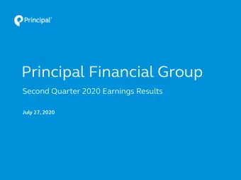 Principal Financial Group  Second Quarter 2020 Earnings Results  July 27, 2020  Posted on PFG