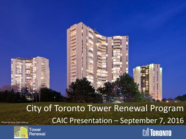 city of toronto tower renewal program