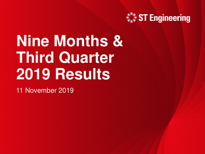 nine months third quarter 2019 results