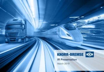 IR Presentation  March 2019  Knorr-Bremse Group  Disclaimer  Disclaimer  IMPORTANT NOTICE  This