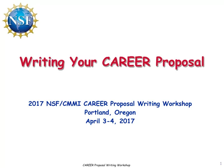 writing your career proposal