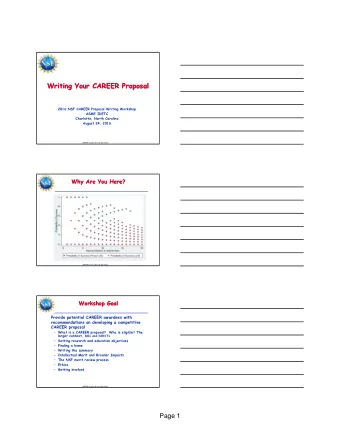 Writing Your CAREER Proposal  Writing Your CAREER Proposal  2016 NSF CAREER Proposal Writing