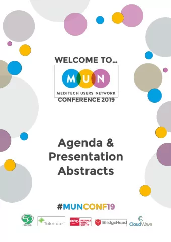 #MUNCONF19  Wednesday 11th September 2019  Registration, Refreshments and Exhibition  08:30  08:30