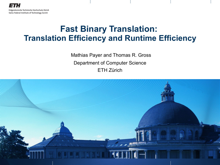 fast binary translation