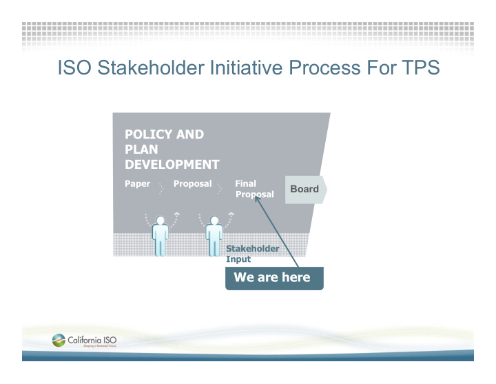 iso stakeholder initiative process for tps