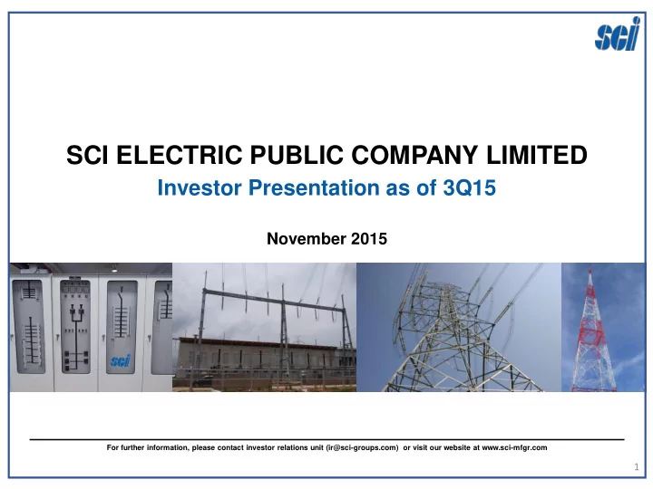 sci electric public company limited