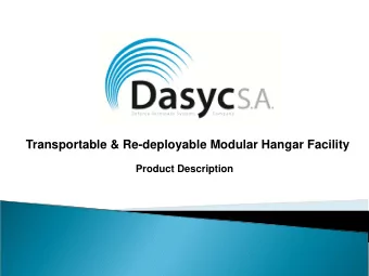 Transportable &amp; Re-deployable Modular Hangar Facility  Product Description  The transportable
