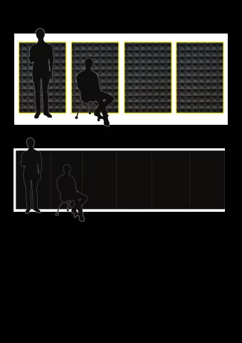 SOUND POLIGON - Transportable sound studio for prison use  1. Sound proof pannels  2. Wall for