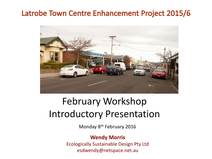 february workshop introductory presentation