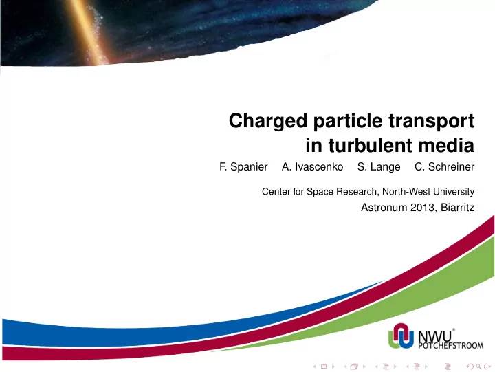 charged particle transport in turbulent media