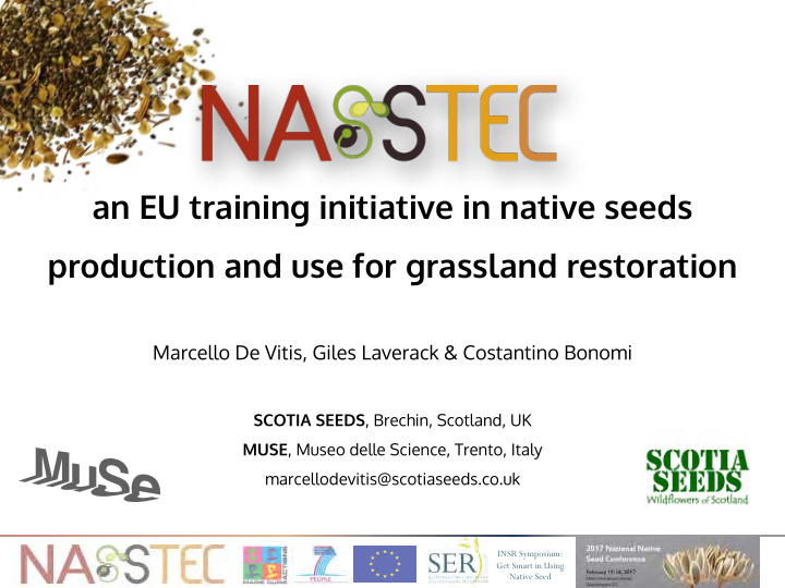 an eu training initiative in native seeds production and