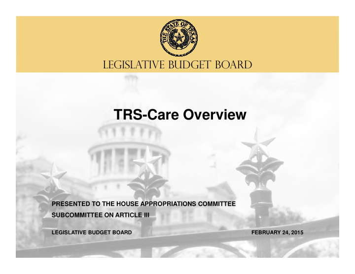 trs care overview