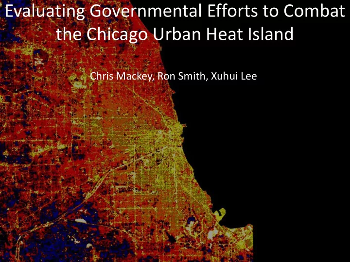 evaluating governmental efforts to combat the chicago