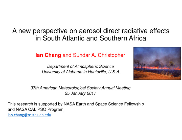 a new perspective on aerosol direct radiative effects in