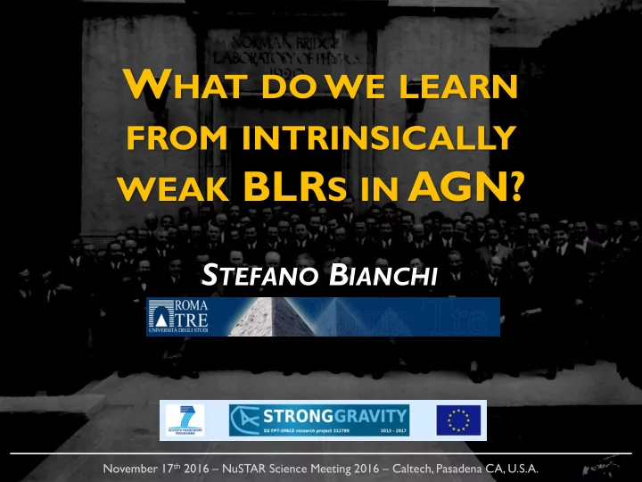 weak blr s in agn