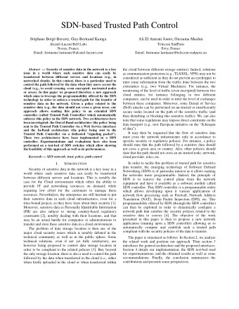SDN-based Trusted Path Control  Stphane Betg-Brezetz, Guy-Bertrand Kamga  Ali El Amrani Joutei,