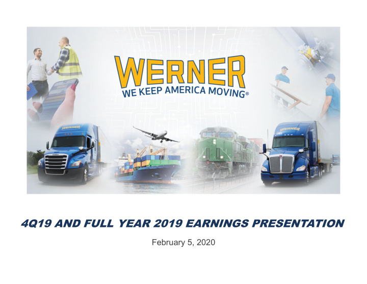 4q19 and full year 2019 earnings presentation