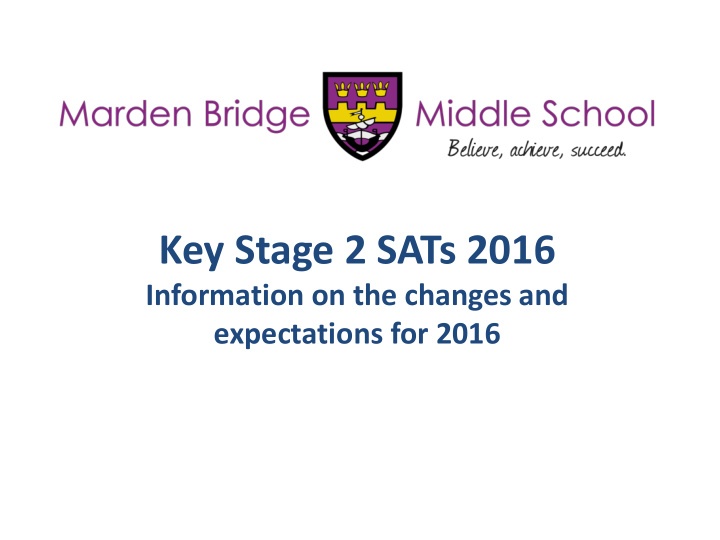 key stage 2 sats 2016