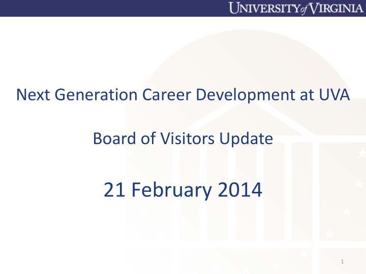 next generation career development at uva board of