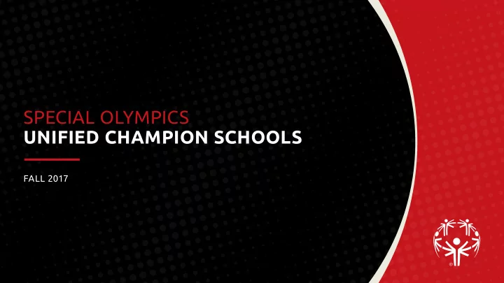 special olympics unified champion schools