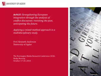 RePAST: Strengthening European  integration through the analysis of  conflict discourses:
