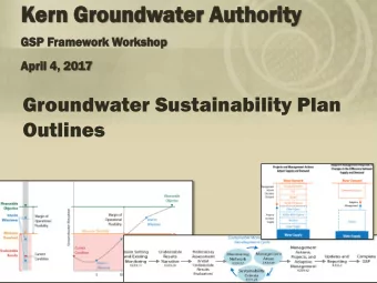 Kern  ern Grou  roundwater Auth  thor  orit ity  GSP Framework W  k Worksh  shop  Apri  ril 4  4,