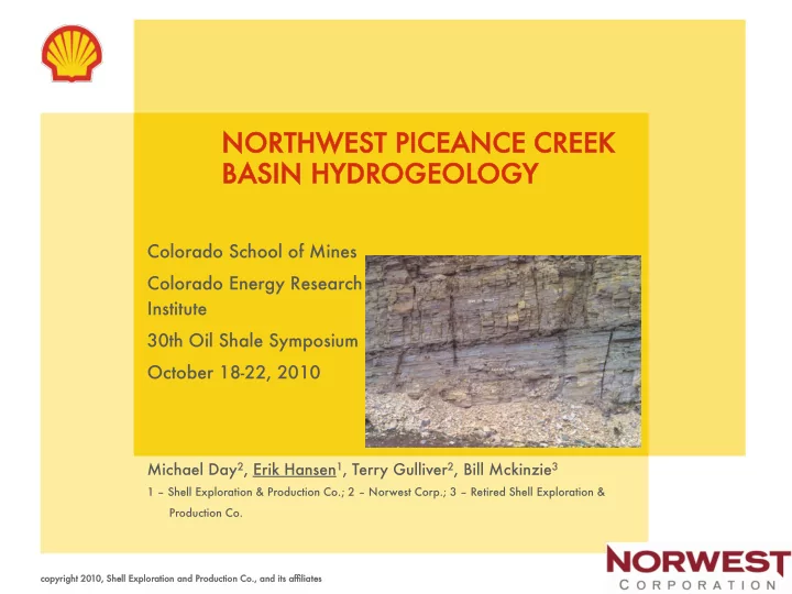 northwest st pi piceance creek basi sin hydrogeology