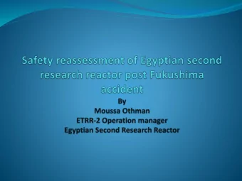 INTRODUCTION  lessons learned from the  Fukushima accident under several  areas and topics such as: