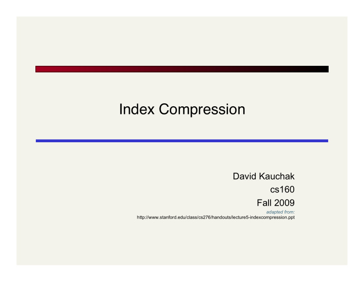 index compression