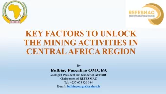 By  Balbine Pascaline OMGBA Geologist, President and founder of AFEMIC Chairperson of REFESMAC