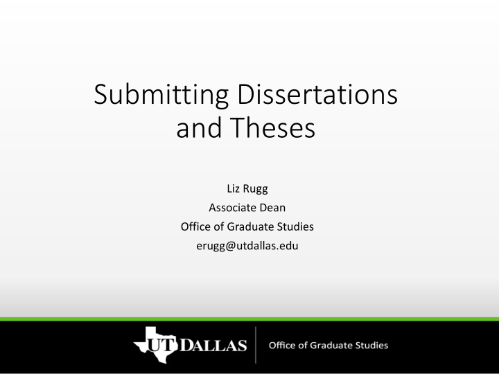 submitting dissertations and theses