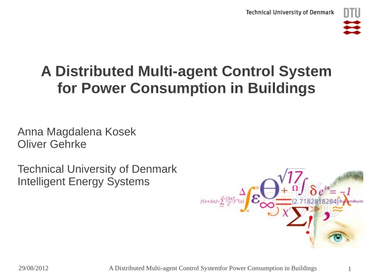 a distributed multi agent control system for power