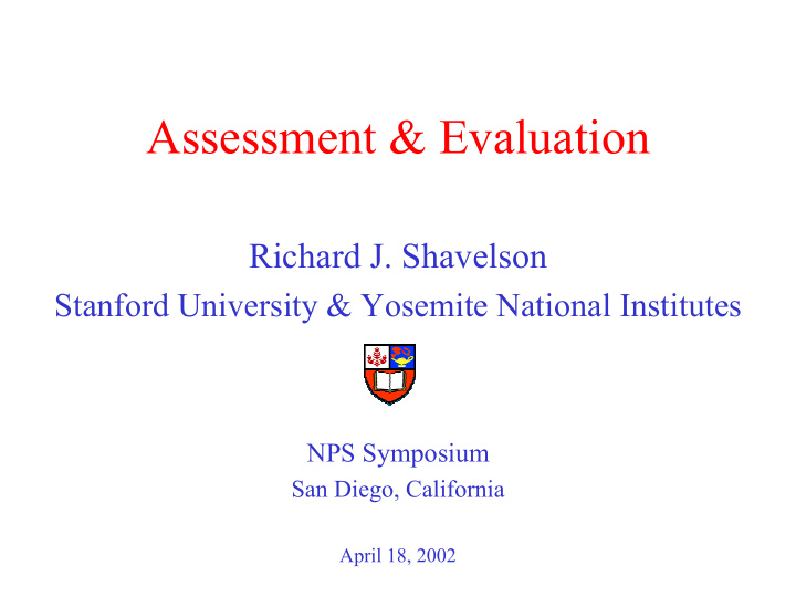 assessment evaluation