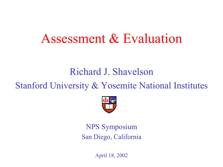 assessment evaluation
